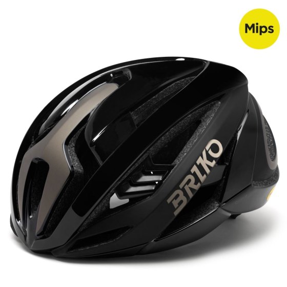 Casco Briko Quasar Mips Nero Lucido